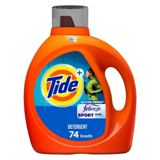 Tide Plus Febreze High Efficiency Liquid Laundry Detergent - Sport Active Fresh image {16}