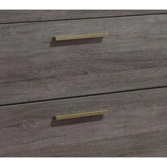 Kumasinova 23" Two-Tone Modern Nightstand,Bedside Table with Brass Pulls&Metal Glides,Night Stand with Drawers,Nightstands for Bedroom image {3}