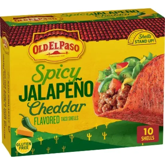 Old El Paso Gluten Free Taco Shells Bold Jalapeno Cheddar - 5.4oz image {7}