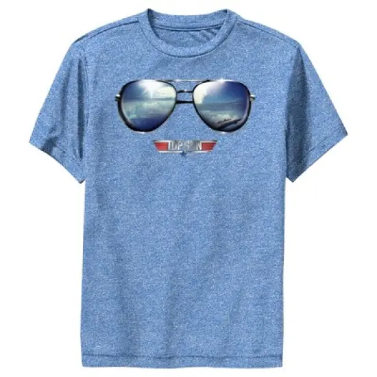 Boy's Top Gun Aviator Sunglasses Reflection Logo Performance Tee image {3}