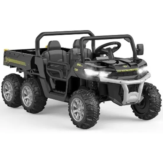 24V Electric Child Ride-On Dumper, 2-Seater 6-Wheel RC Vehicle, ASTM Approved Child Ride-On Toy Vehicle w/ Parental Controls & Music image {8}