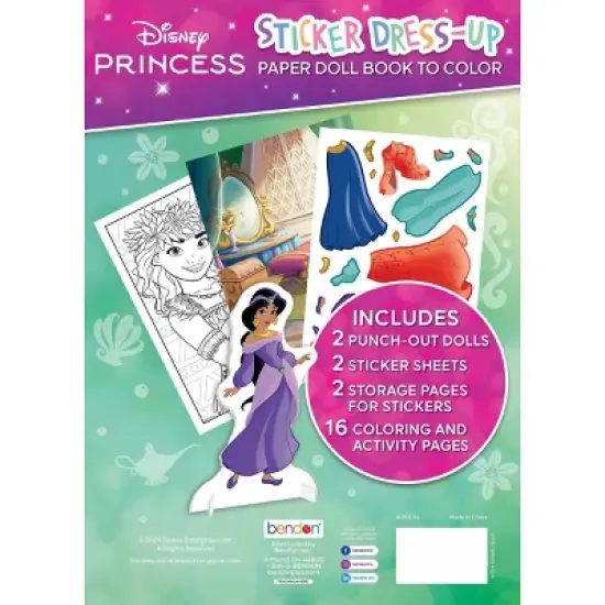 Disney Princess Sticker Dress Up Paper Doll Book image {1}