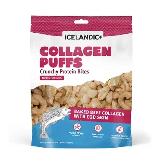 Icelandic+: Baked Beef Collagen w/ Cod Skin 2.5oz -  Treats For Med-Lg Dogs image {6}