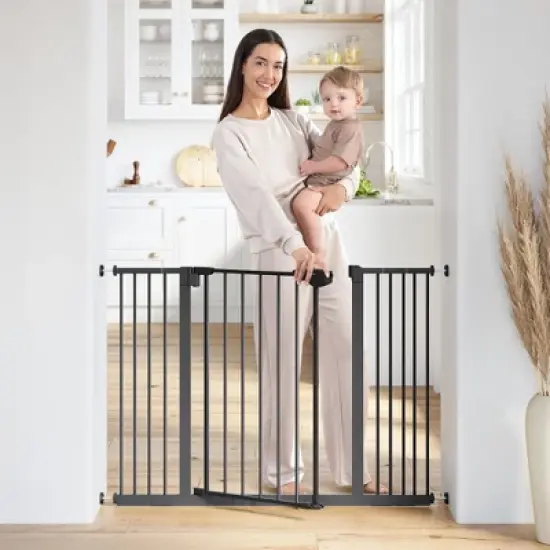 Comfy Cubs Baby Safety Gate - 3 Extensions Adjustable Q195 Steel Doorway Gate,  Powder-Coated Finish image {7}
