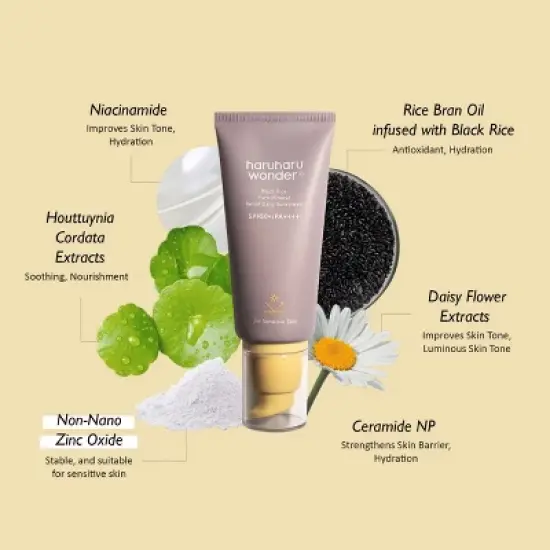 haruharu&nbsp;wonder&nbsp;Black Rice Pure Mineral Relief Daily Sunscreen SPF50+ PA++++ [50ml]&nbsp;> #8809532221691 image {3}