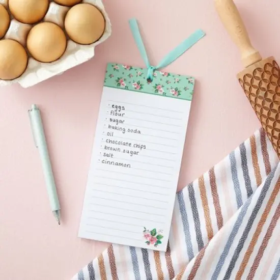 Juvale 6-Pack Magnetic Notepads for Refrigerator - Floral Shopping List, To-Do, Memo, Scratch Pads (4x8 In, 60 Sheets Each) image {2}