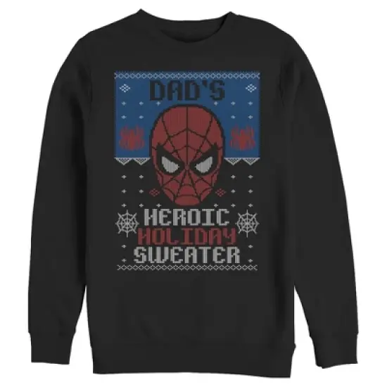 Men's Marvel Spider-Man Dad's Heroic Holiday Sweatshirt image {2}
