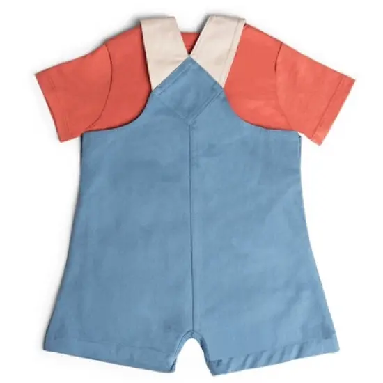 Disney Mickey Mouse Baby Twill Square Neck Short Overalls and and T-Shirt Outfit Set Newborn to Infant image {2}