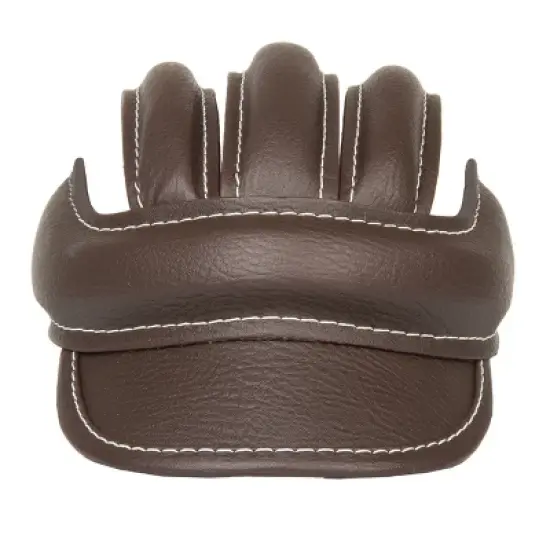 Retro Crash Cap, 58-61 cm, Brown Leather image {3}