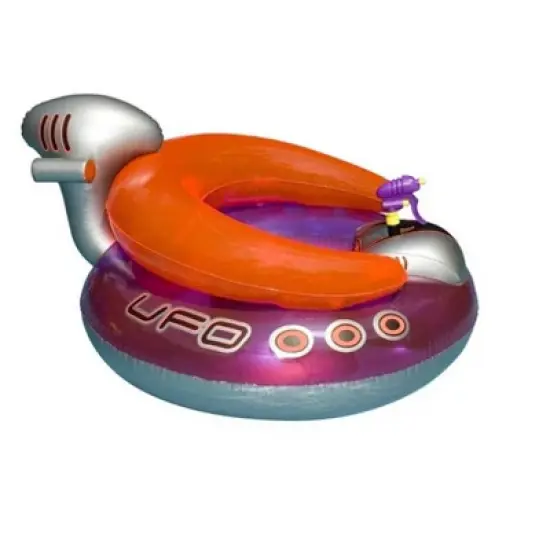 Swimline Inflatable UFO Lounge Chair Swimming Pool Float with Squirt Gun and Intex My Baby Float Inflatable Kiddie Tube Raft image {2}