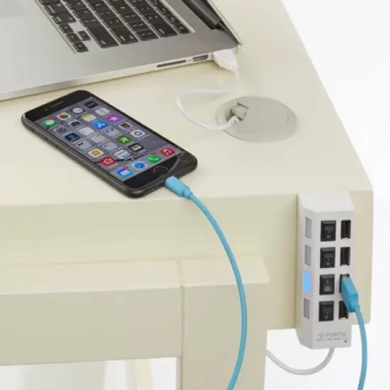 Parsons Writing Desk with Drawer and USB Port - Buylateral image {3}