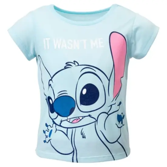Disney Minnie Mouse Lilo & Stitch Descendants Evie Uma Girls T-Shirt and French Terry Shorts Outfit Set Toddler to Big Kid  image {5}
