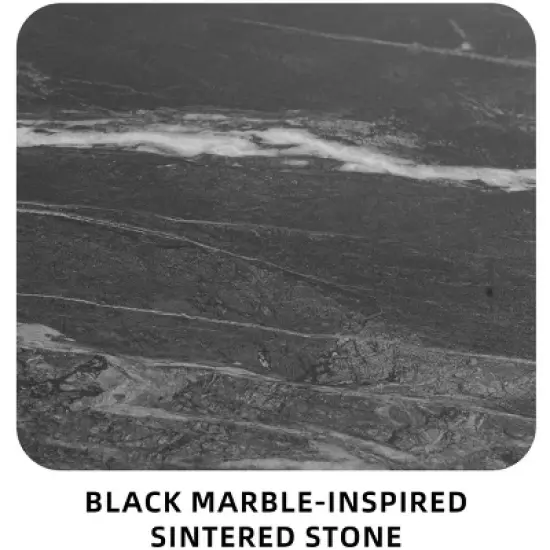 71'' Aluminum Rectangle Outdoor Dining Table for 6, Patio Table with Sintered Stone Top, Umbrella Hole, for Patio or Garden - Koiai image {6}