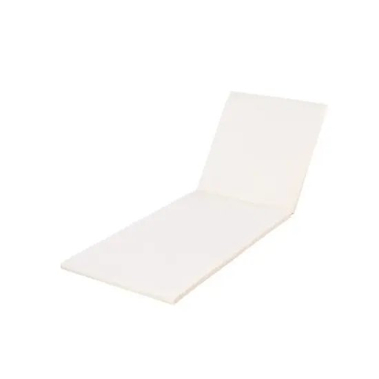 Christopher Knight Home Klayton Outdoor Acacia Wood Adjustable Chaise Lounge with Water-Resistant Cushion and Slatted Base (Set of 2) image {7}