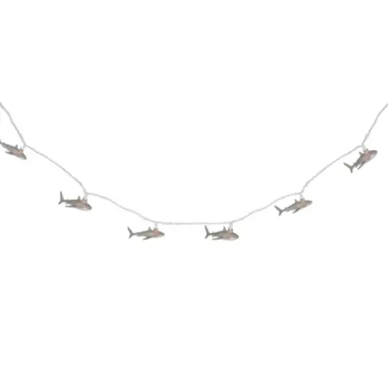 Northlight Shark Indoor Outdoor Patio Light Set - 6'  - White Wire - 10ct image {3}