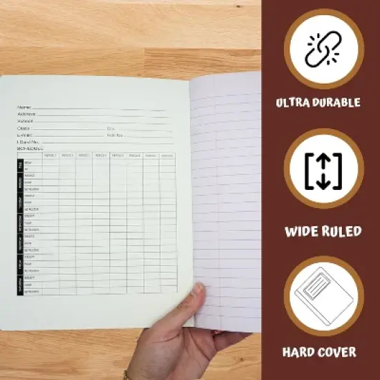 Wide Ruled Notebook Assorted Color, Marble Composition Notebook, Primary K-2, College Ruled - 3 pcs Notebooks for School image {2}