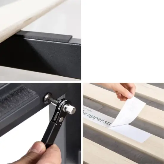 14" Suzanne Platform Bed Frame Gray Wash - Zinus image {2}