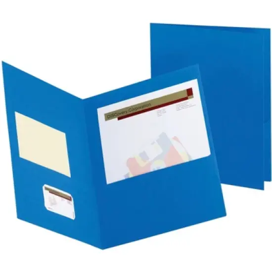 Oxford Jumbo 2-Pocket Folder, 12 x 9 Inches, Royal Blue, Pack of 25 image {1}
