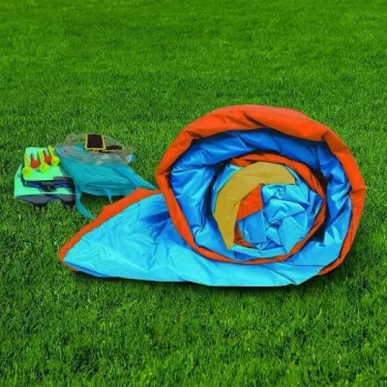 Banzai Plummet Falls Adventure Kids Inflatable Outdoor Water Park Splash Pool with Fill 'N Spill Bucket, Slides, and Climbing Wall image {5}