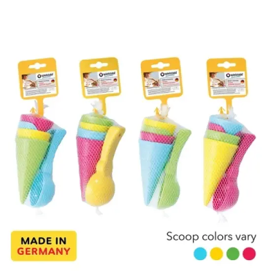 Spielstabil Ice Cream Duo in net Sand Toy Set - 4 Plastic Cones & Scooper image {2}