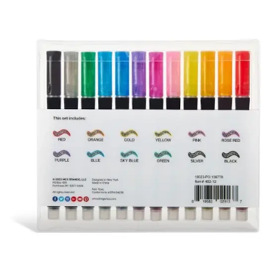 KINGART Outline Markers 12 Metallic Colors image {10}