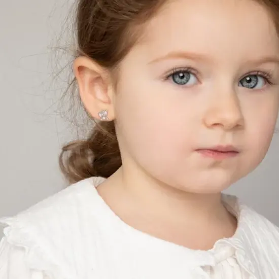 Girls' Bashful Elephant Standard Sterling Silver Earrings - In Season Jewelry image {1}