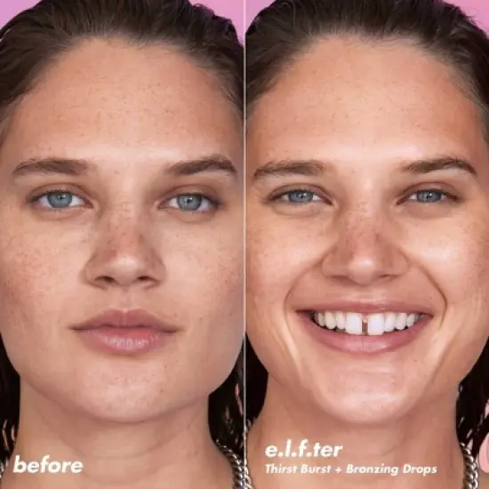e.l.f. SKIN The Hottest Drops Duo - Bronzing Drops & Holy Hydration! Thirst Burst Drops Mini Duo - 2ct/0.33 fl oz image {7}