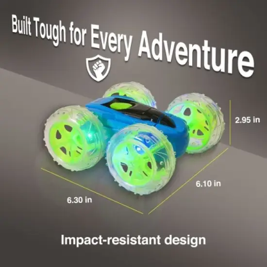 Contixo SC3 RC Flip Racer Stunt Car 2-pack Blue and Green image {3}