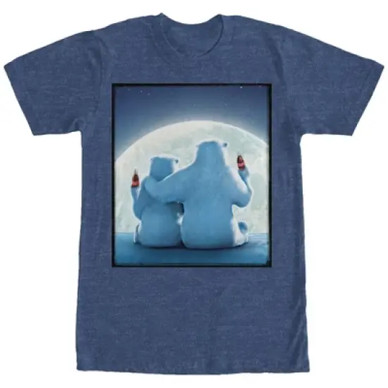 Men's Coca Cola Christmas Polar Bear Moon T-Shirt image {2}