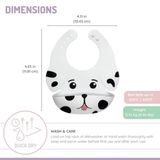 Melii Silicone Animal Bib - Dog image {1}
