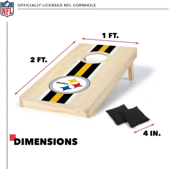 NFL Pittsburgh Steelers 1'x2' Wood Cornhole Set image {4}