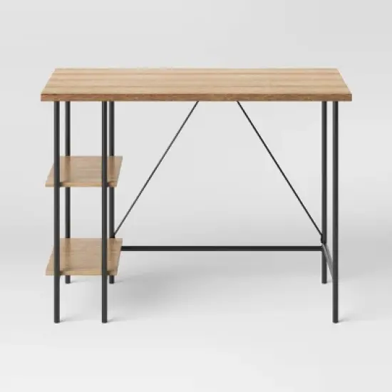 Mixed Material Desk with Shelves Natural - Room Essentials&trade; image {2}