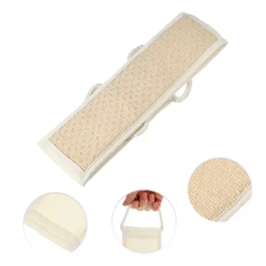 Unique Bargains Elasticity Body Scrub Towel 26.77"x3.35" Beige 1 Pc image {5}
