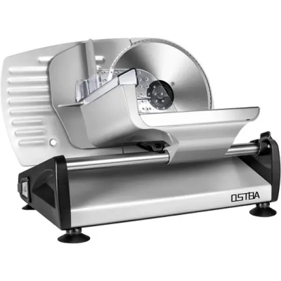 OSTBA Electric Meat & Food Slicer, 150W/200W, 7.5&rdquo; Removable Stainless Steel Blade, Child Lock, Adjustable Thickness, for Meat, Cheese, Bread image {6}