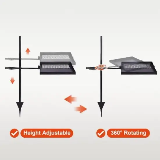 Winado Folding Swivel Campfire Grill Portable Cooking Grate Over Fire Pit image {3}