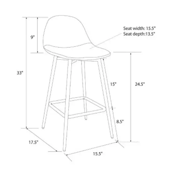 Copley Counter Height Barstool - Threshold&trade; image {4}