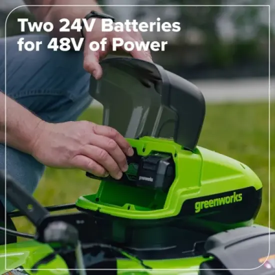 Greenworks Powerall 2x24V 19" Brushless Push Mower with (2) 4.0Ah Batteries and Charger image {4}