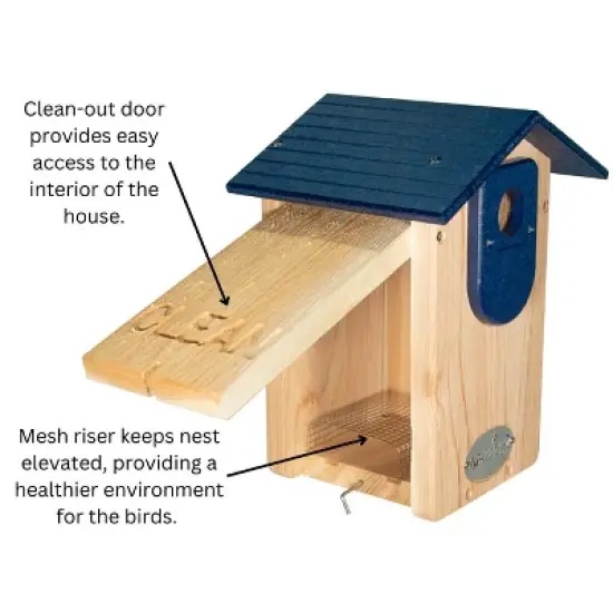 Cedar Ultimate Bluebird House (Blue) image {3}