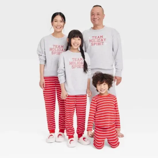 Kids' Striped Matching Family Thermal Pajama Set - Wondershop&trade; Red image {5}