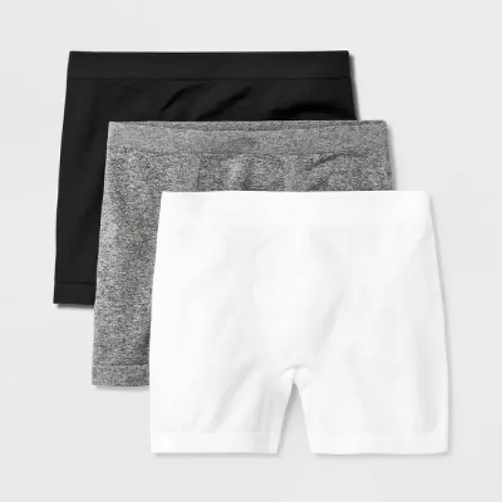 Kids' 3pk Seamless Boxer Shorts - art class&trade; Black/Gray/White image {3}