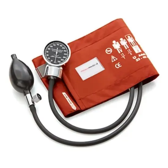 McKesson Deluxe Adult Cuff Arm Aneroid Sphygmomanometer Unit 2-Tubes Orange 1 Each image {2}