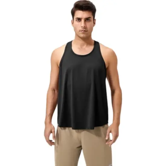 Anna-Kaci Active Men's Racerback Muscle Tank Top with Wide Armholes and Breathable Athletic Fit image {1}