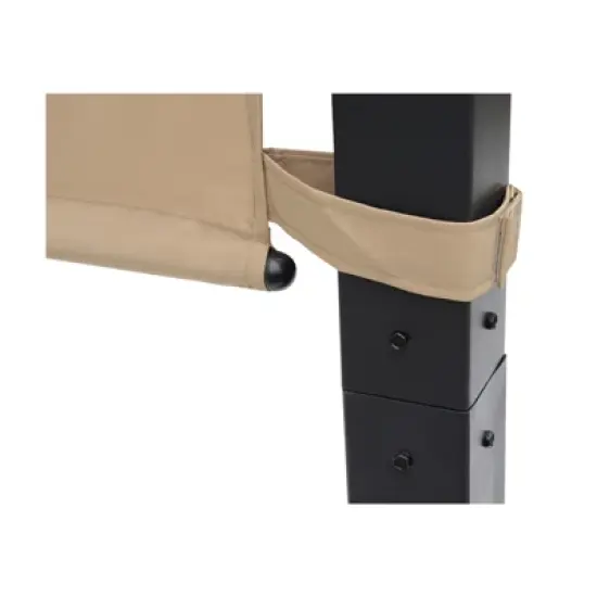 Outsunny 8' x 10' Retractable Pergola Canopy Steel Frame Polyester Fabric Gazebo with Top Cover,Retractable Canopy Shade Awning image {4}