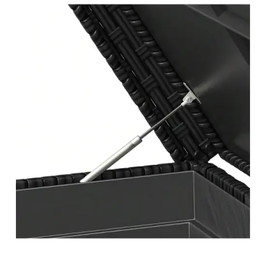 260 Gallon Outdoor Storage Deck Box Heavy Duty Patio Rattan Weather & Waterproof Black image {4}