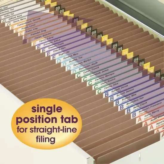 Smead File Folder, Reinforced Straight-Cut Tab, Letter Size, Kraft, 100 Per Box (10710) image {6}