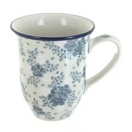 Blue Rose Polish Pottery 826 Ceramika Artystyczna Large Coffee Mug image {5}