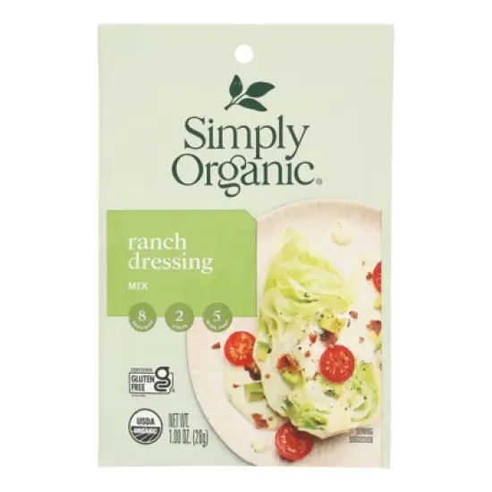 Simply Organic Ranch Dressing Mix - Case of 12/1 oz image {1}