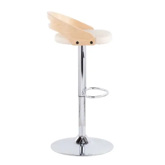 Set of 2 Cassis Mid-Century Modern Adjustable Barstool - LumiSource image {1}