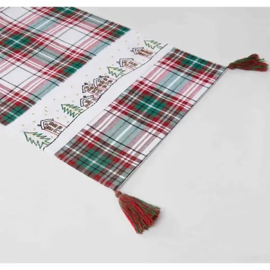 Avanti Linens Holiday Plaid 90" Runner image {2}