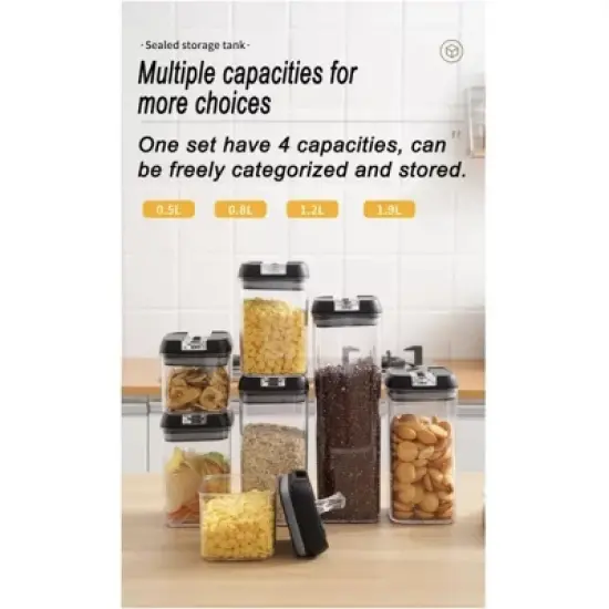 Wikineon 7-Piece Food Container Set - Versatile Storage Solutions for Kitchen, Pantry, or On-the-Go Meals image {4}